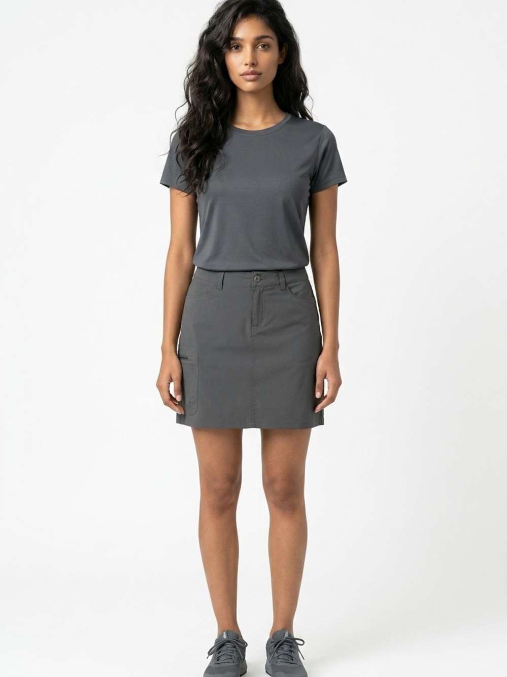 Patagonia Quandary Gorpcore Women's 4 Athleisure Gray Outdoor Utility Mini Skirt